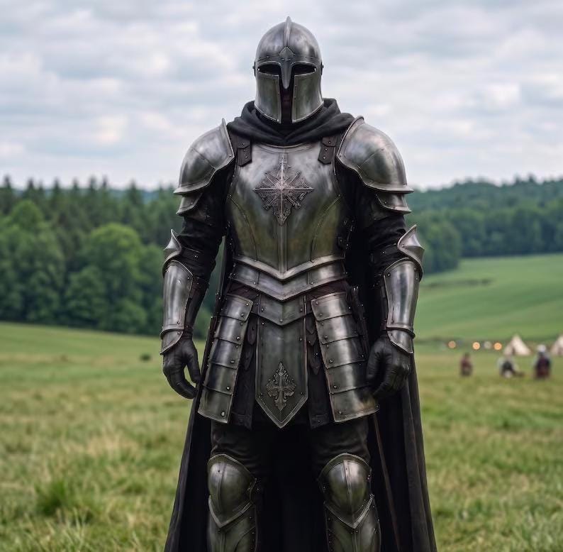 Medieval Knight Full Armor Suit with Wearable Steel for LARP view 6