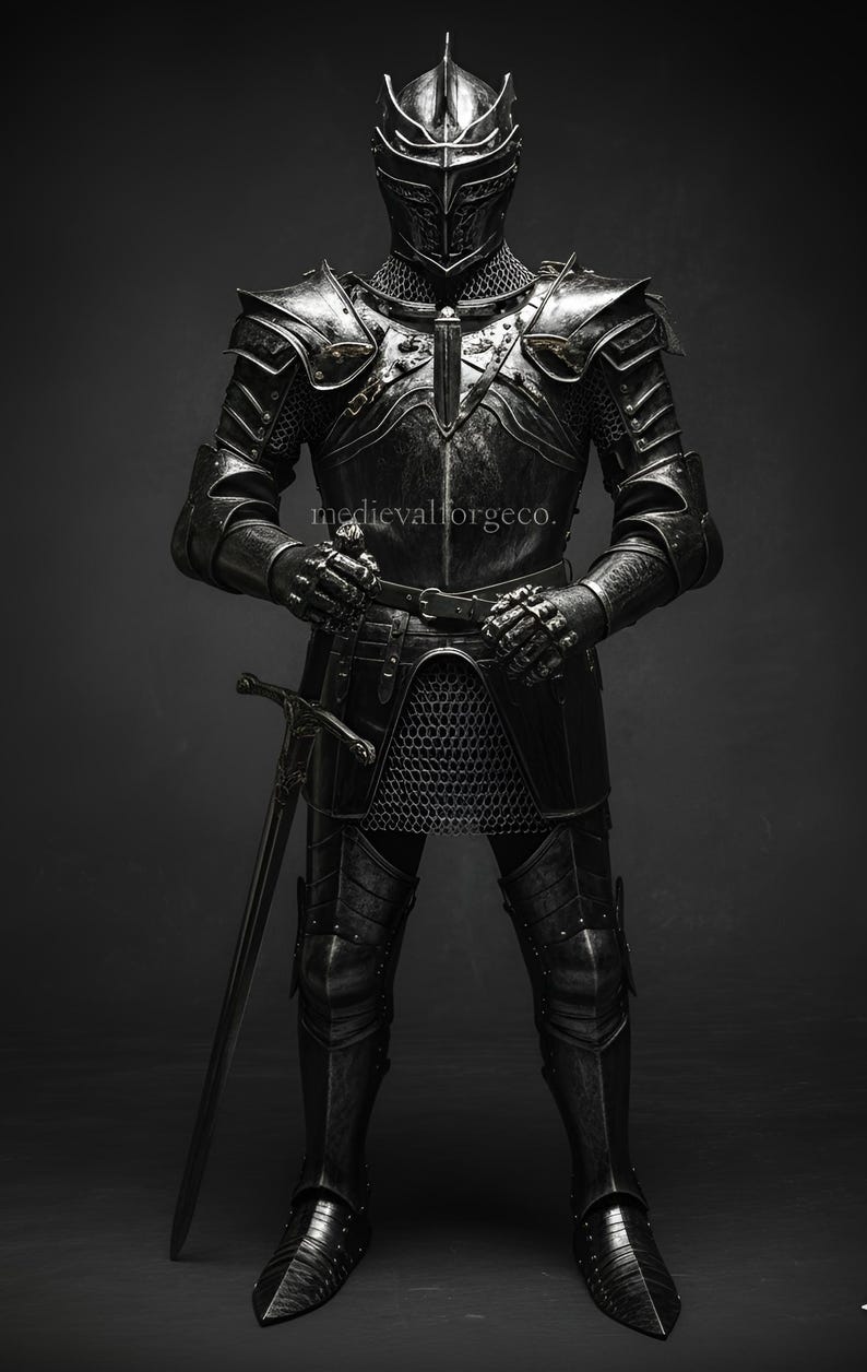Medieval Dark Fantasy Gothic Knight Wearable Armor Second Variant view 2