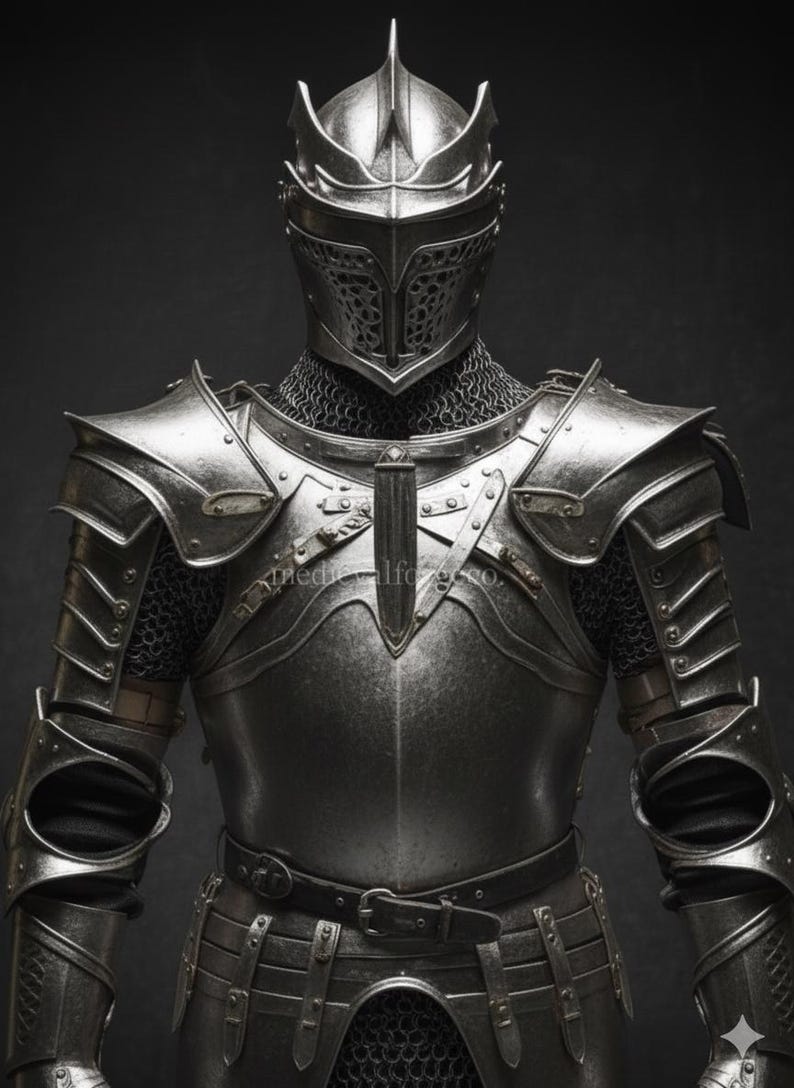 Medieval Dark Fantasy Gothic Knight Wearable Armor Second Variant view 10