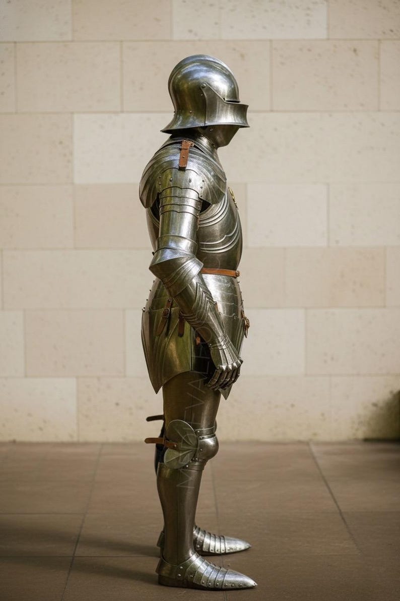 Elite Renaissance Knight Full Plate Armor for LARP and Reenactment view 5