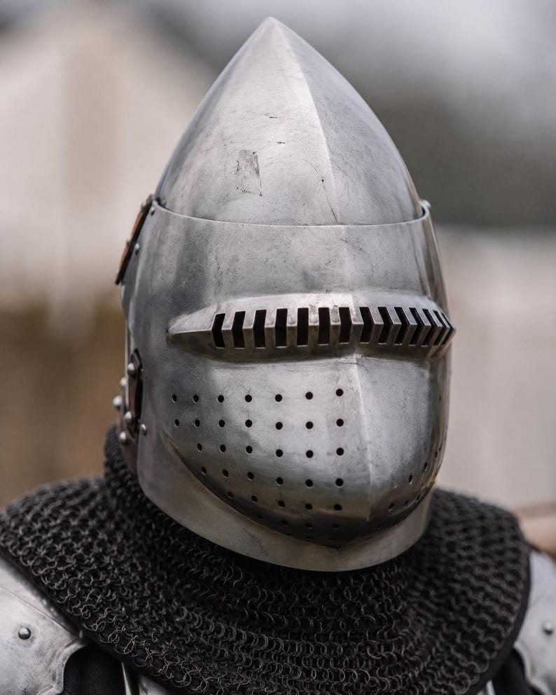 Medieval Buhurt Combat Armor with Full Heavy Steel SCA HMB view 3
