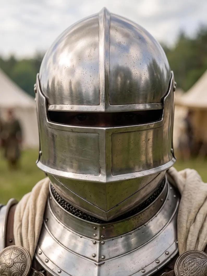 Medieval Knight Armor with Gothic LARP Renaissance Crusader Wearable view 2
