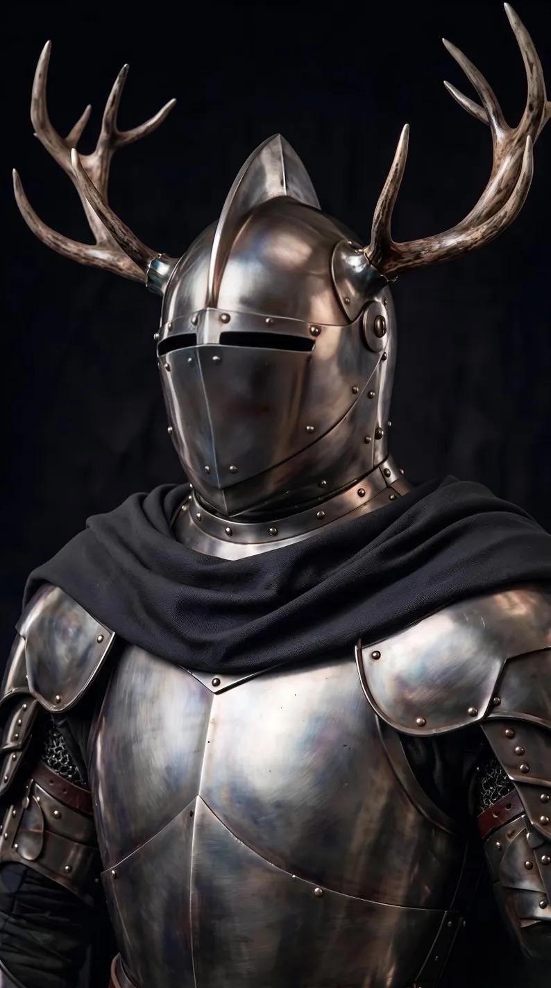 Medieval Knight Wearable Armor with Viking Helmet and Heavy Steel for LARP view 3