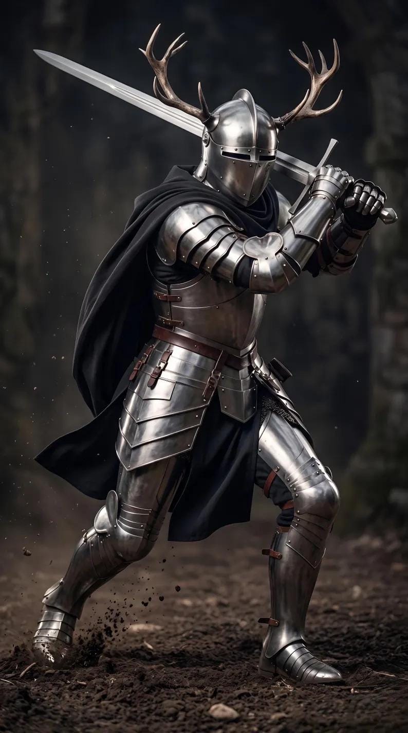 Medieval Knight Wearable Armor with Viking Helmet and Heavy Steel for LARP view 9