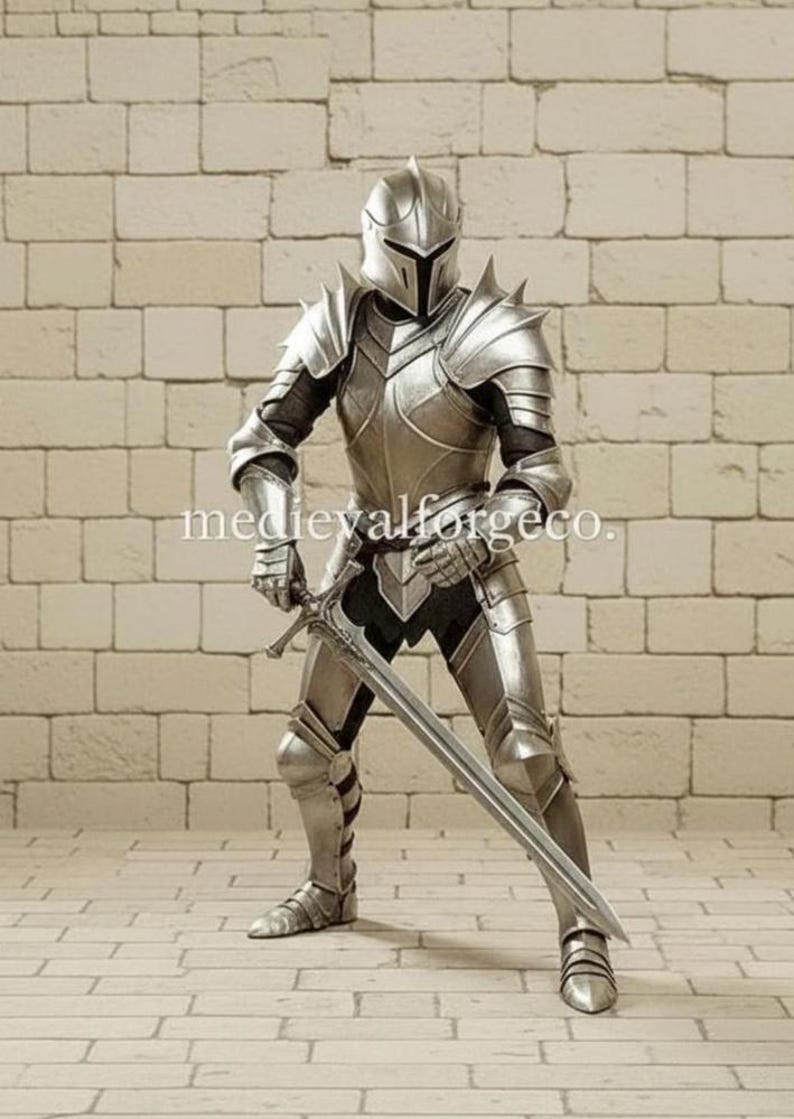 Medieval Knight Full Armor Suit with Handmade Steel for LARP and Display view 2