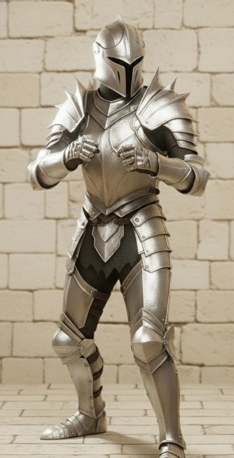 Medieval Knight Full Armor Suit with Handmade Steel for LARP and Display view 4