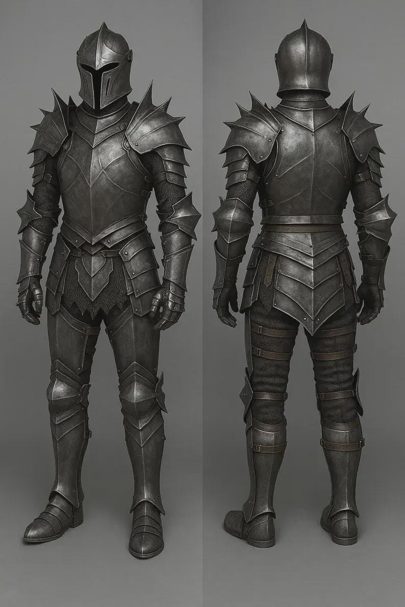 Medieval Knight Full Armor Suit with Handmade Steel for LARP and Display view 6