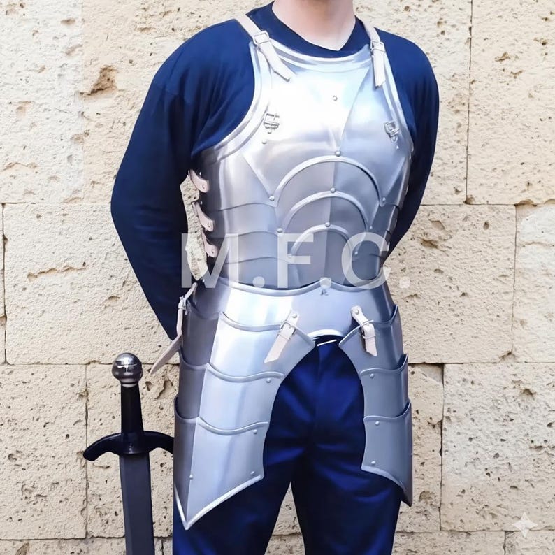 Handmade Steel Medieval Knight Armor Set with Full Body Cosplay view 8