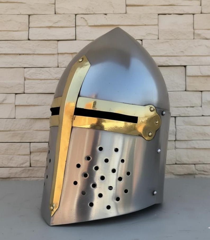 Handmade Medieval Crusader Knight Full Armor Set with Steel Templar view 5