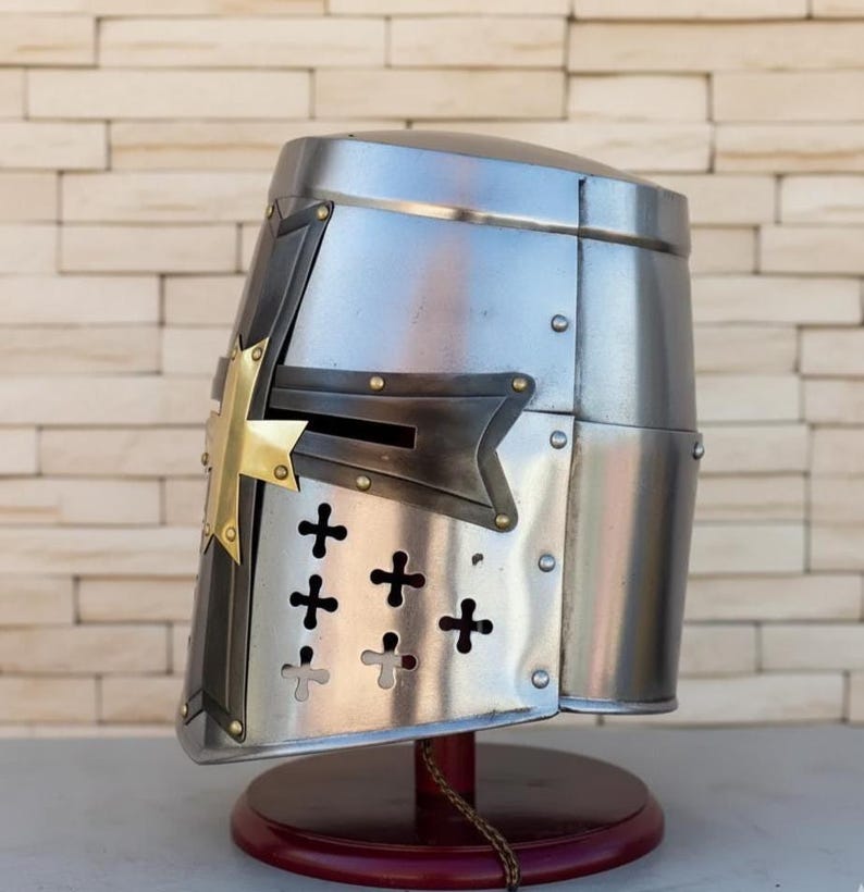 Handmade Steel Crusader Knight Armor with Full or Half Suit Options view 5
