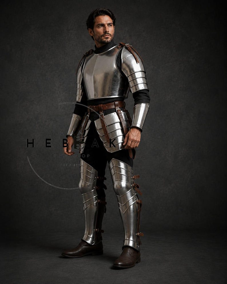 Medieval Knight Full Body Steel Plate Armor for Reenactment and Cosplay view 5