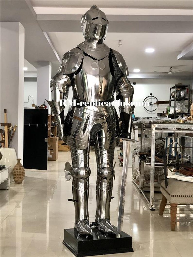 Medieval Knight Suit of Armor with 18-Gauge Steel Full Body LARP view 4