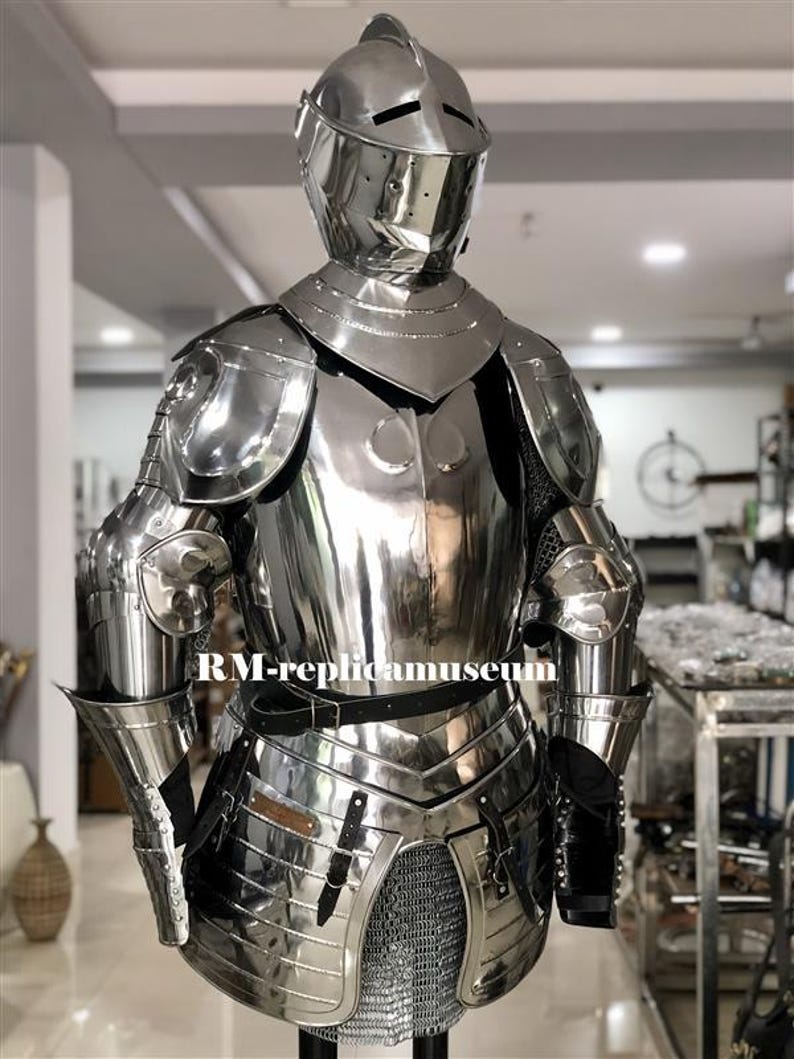 Medieval Knight Suit of Armor with 18-Gauge Steel Full Body LARP view 5