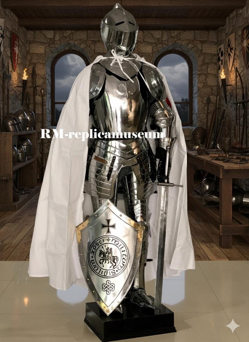 Medieval Knight Suit of Armor with 18-Gauge Steel Full Body LARP view 12