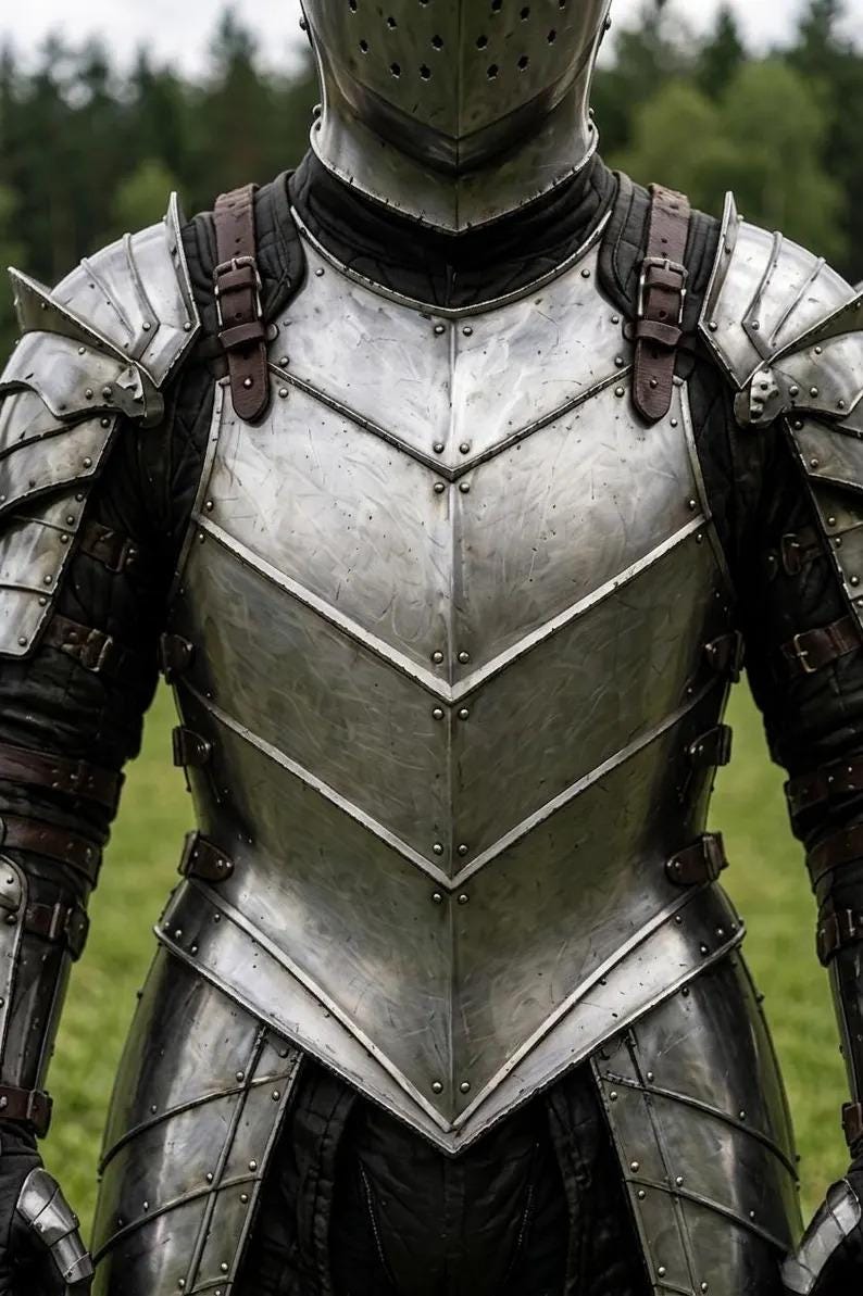 Medieval Knight Full Body Armor Suit with Gothic Wearable LARP view 2