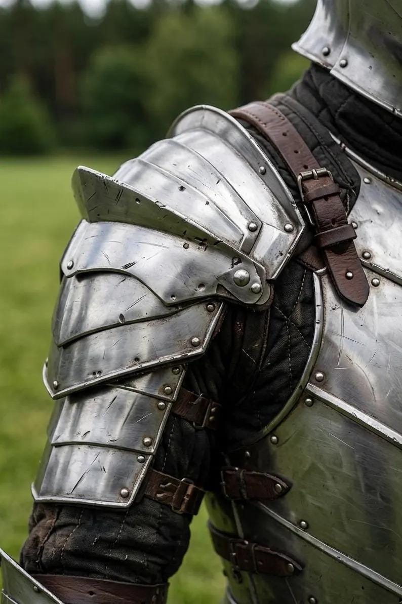 Medieval Knight Full Body Armor Suit with Gothic Wearable LARP view 3