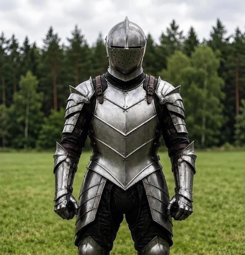 Medieval Knight Full Body Armor Suit with Gothic Wearable LARP view 8