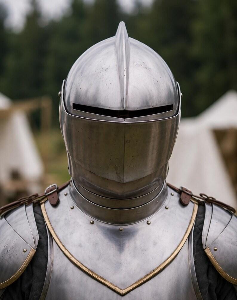 Medieval Dark Fantasy Gothic Knight Wearable Armor for LARP and Display view 3