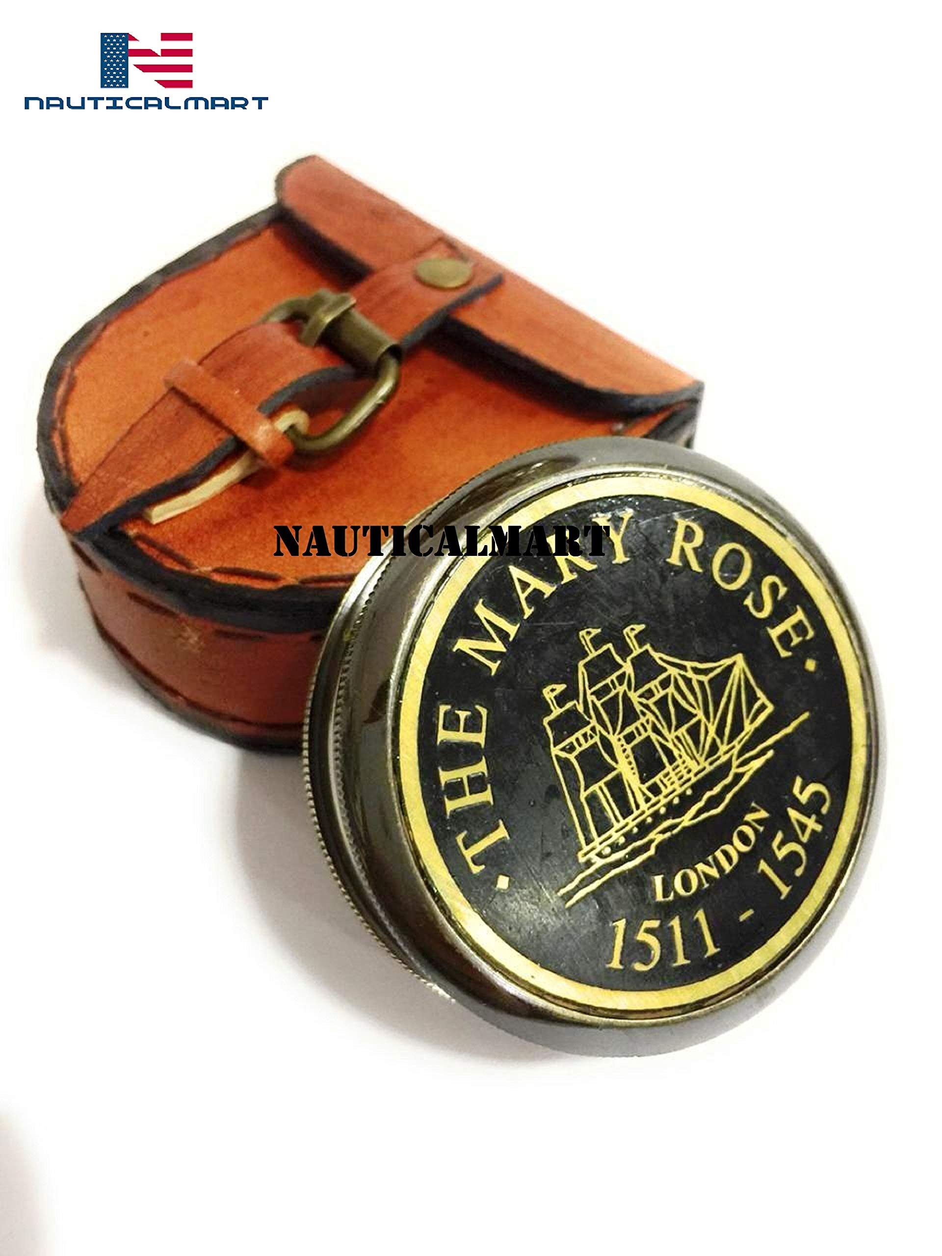 Black Dial Compass, Leather Case view 5