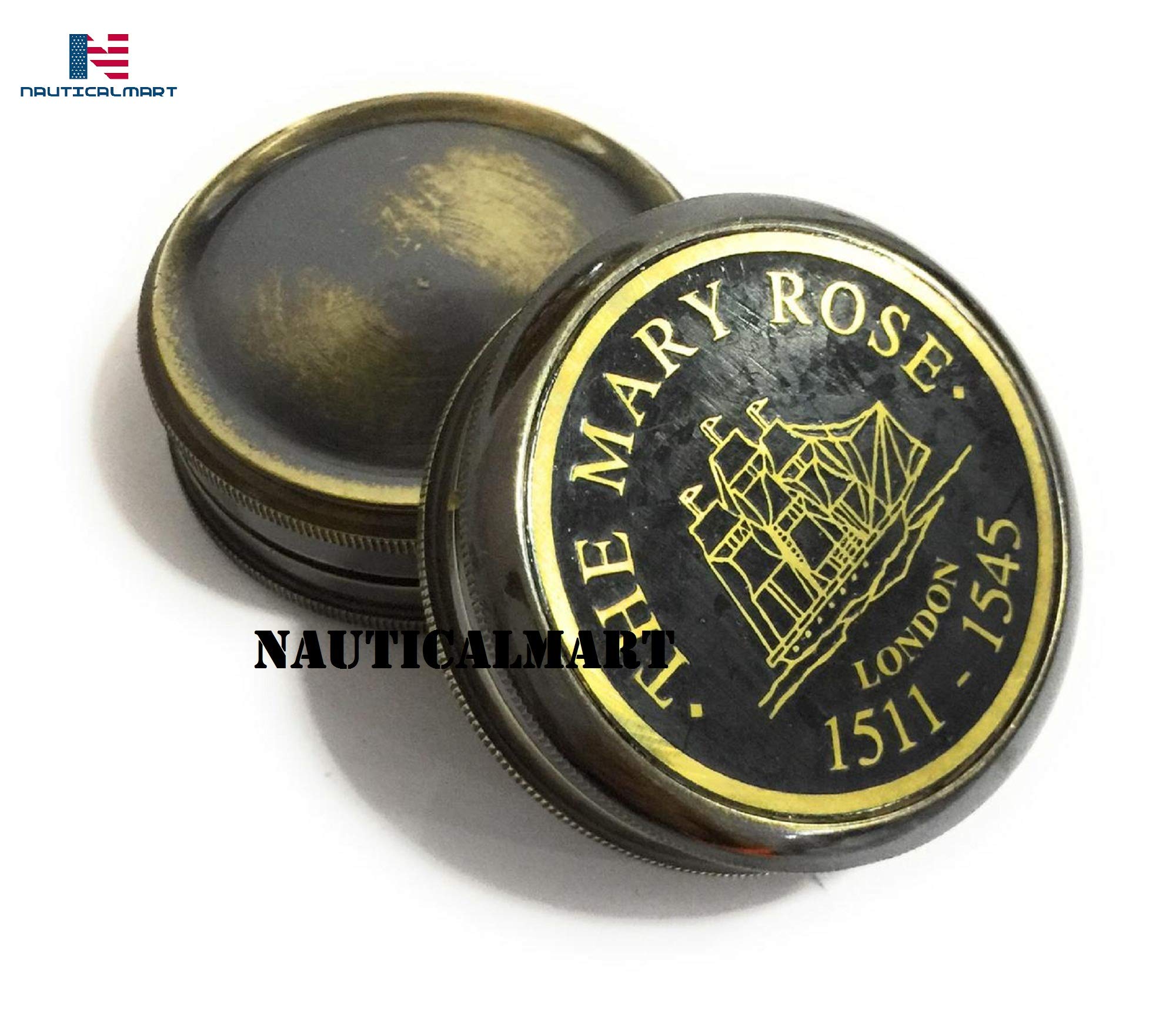 Black Dial Compass, Leather Case view 6