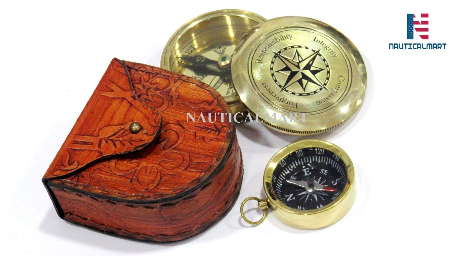 Motivational Compass, Leather Case view 3