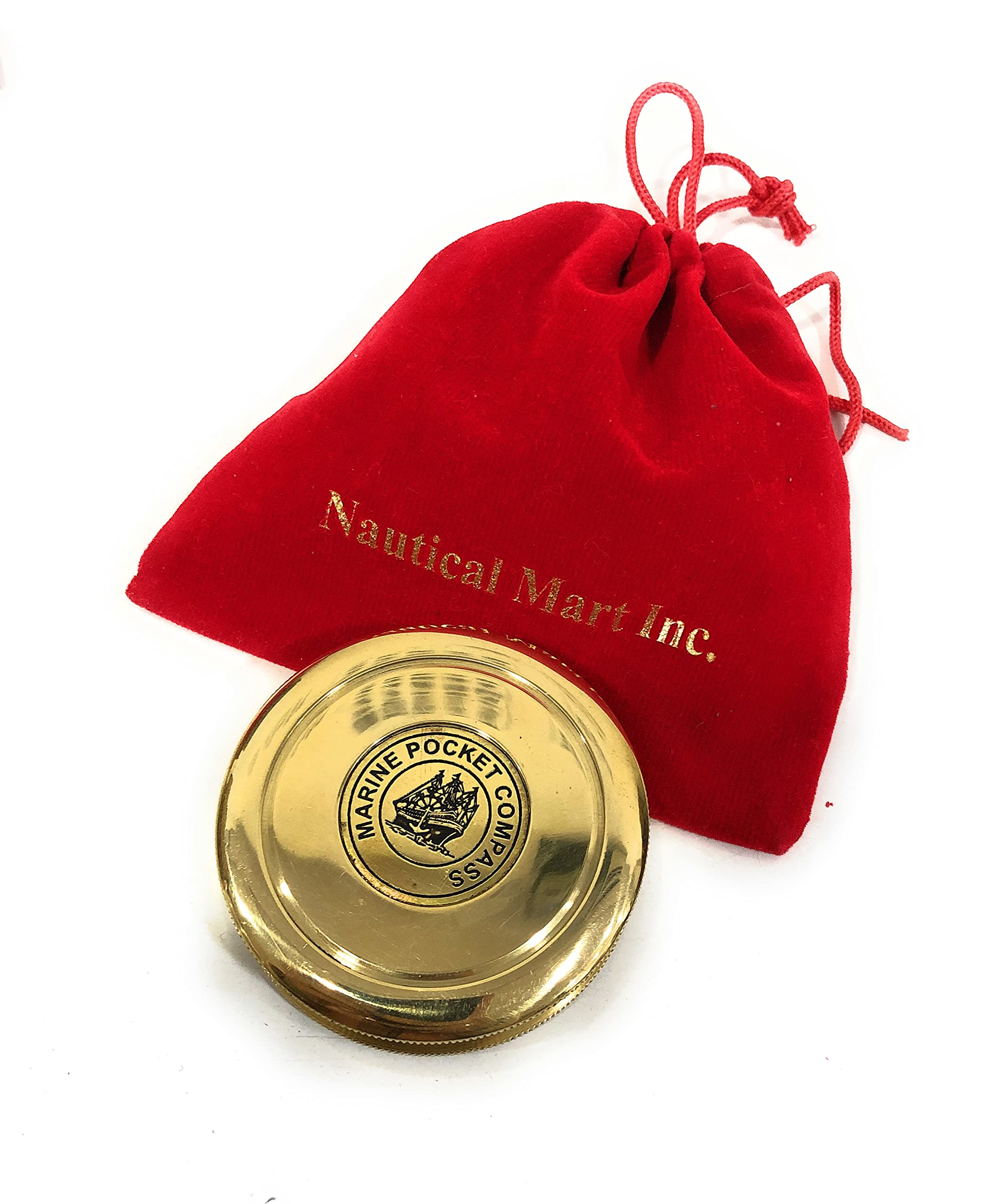 Polished Brass Compass view 2