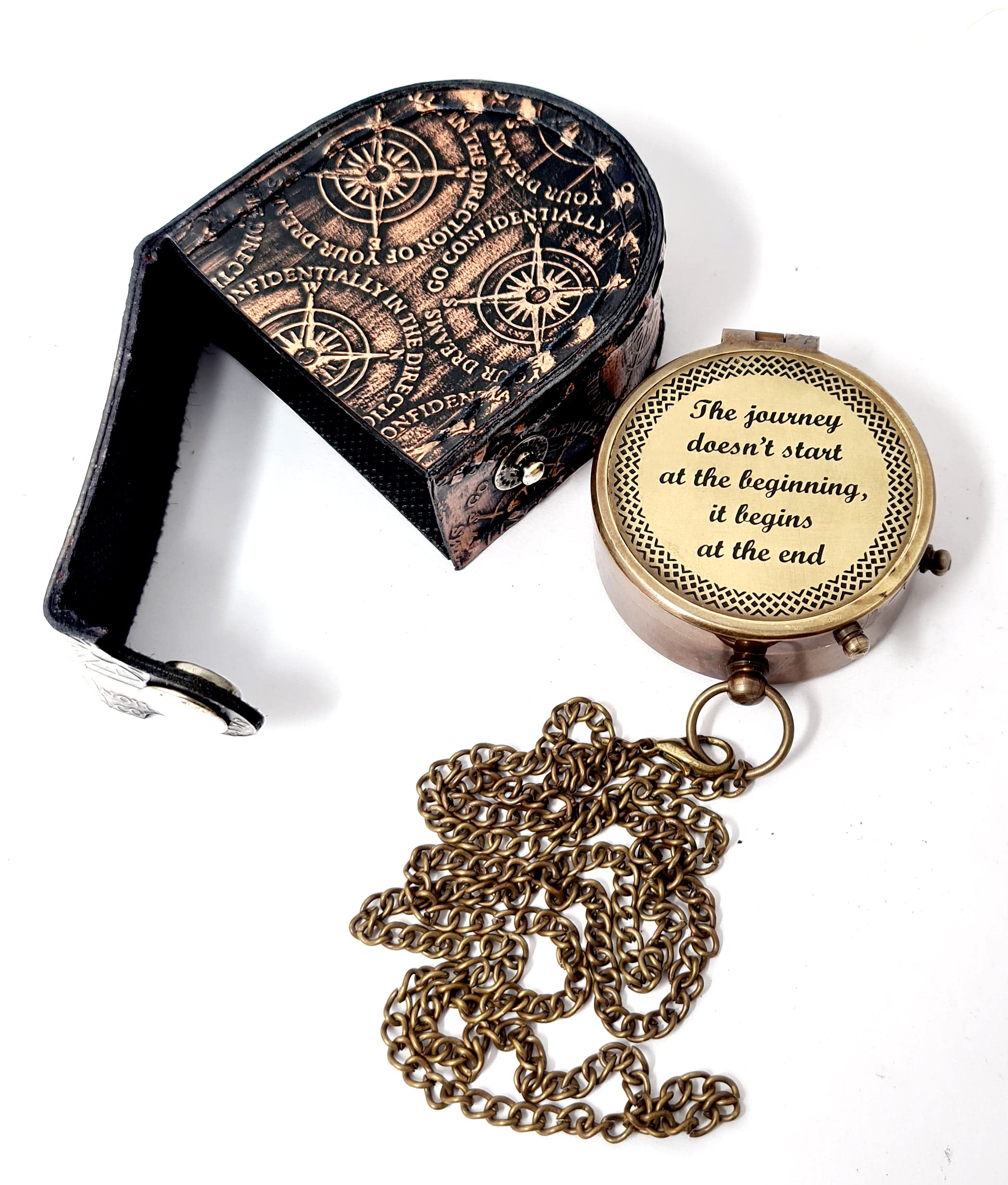 Motivational Compass, Leather Case view 5