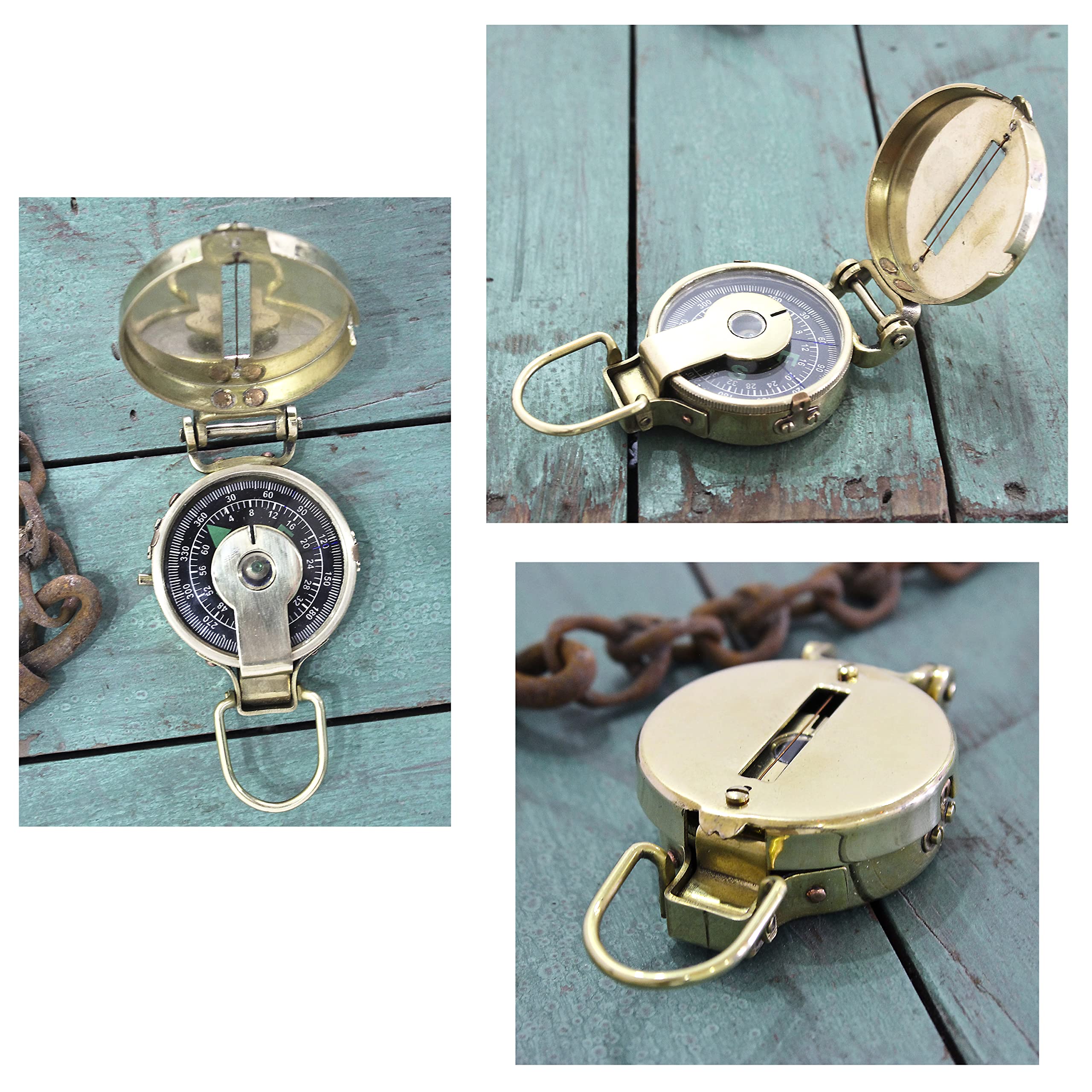 Brunton Compass, Polished Brass view 4