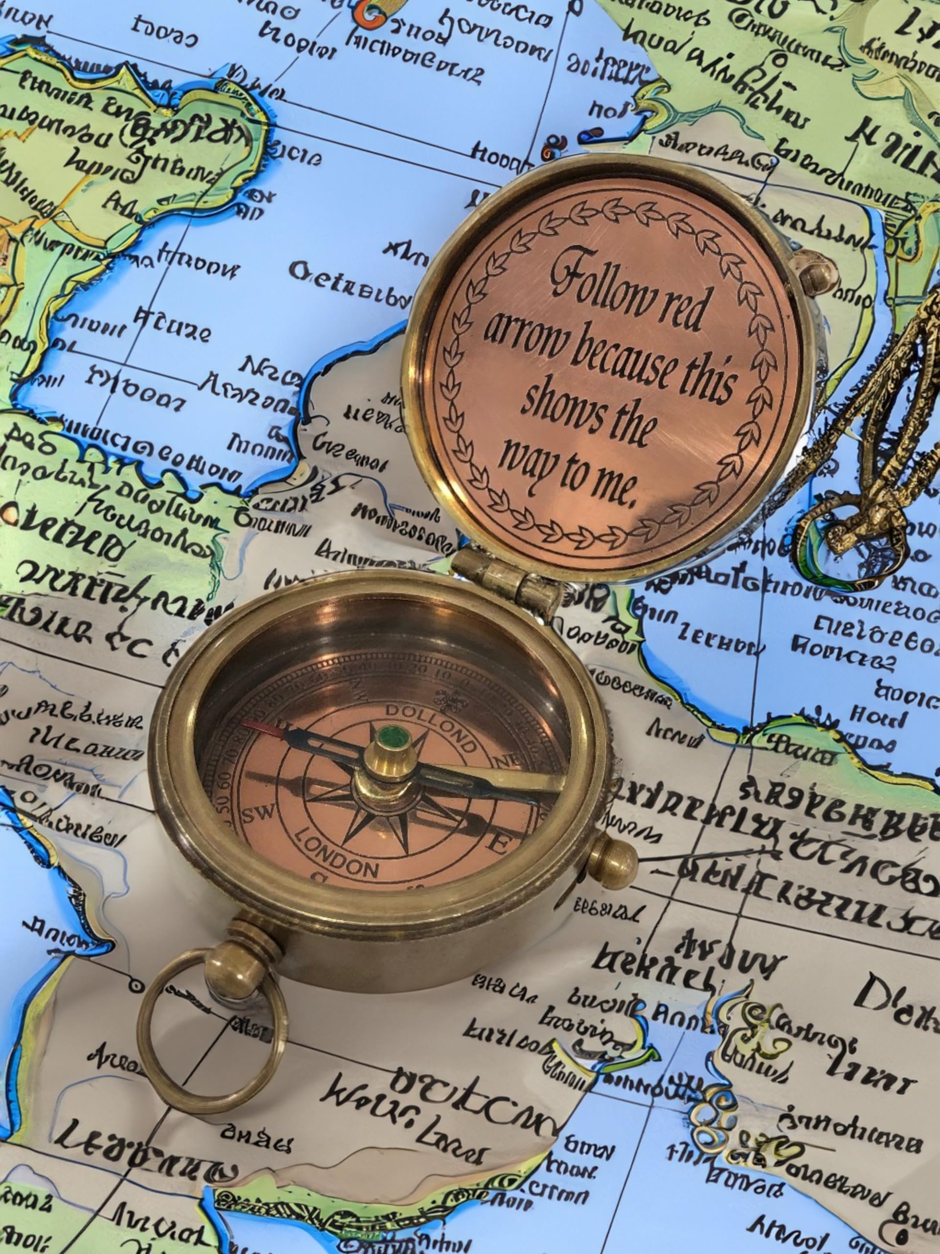 Motivational Compass, Leather Case view 3