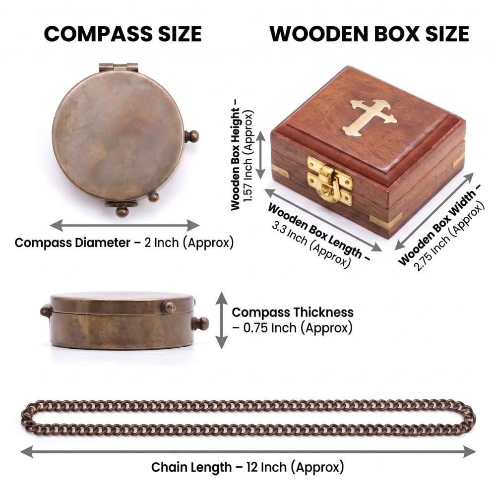 Jeremiah 29:11 Compass, Wooden Box view 6