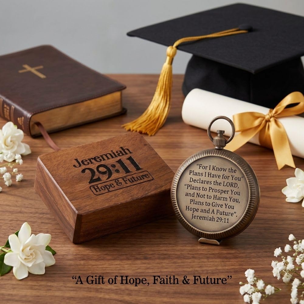 Jeremiah 29:11 Compass, Wooden Box view 6