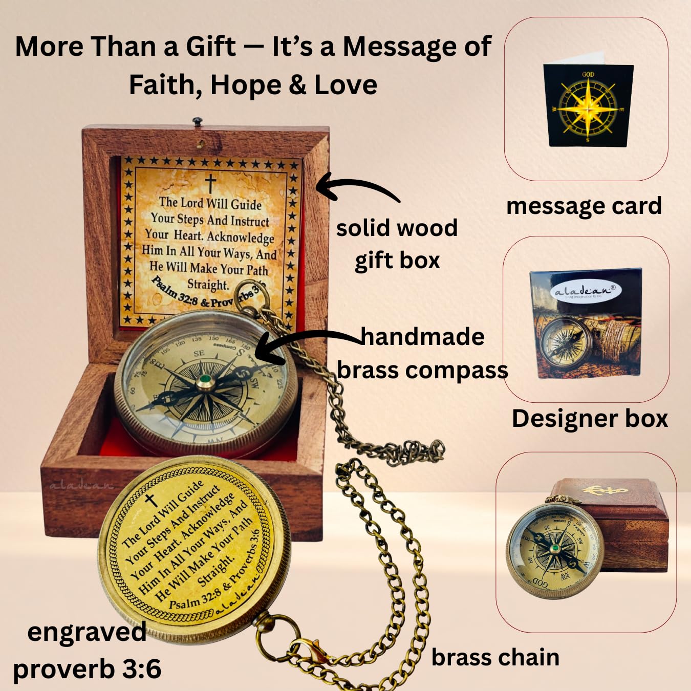 Religious Compass, Wooden Box view 3