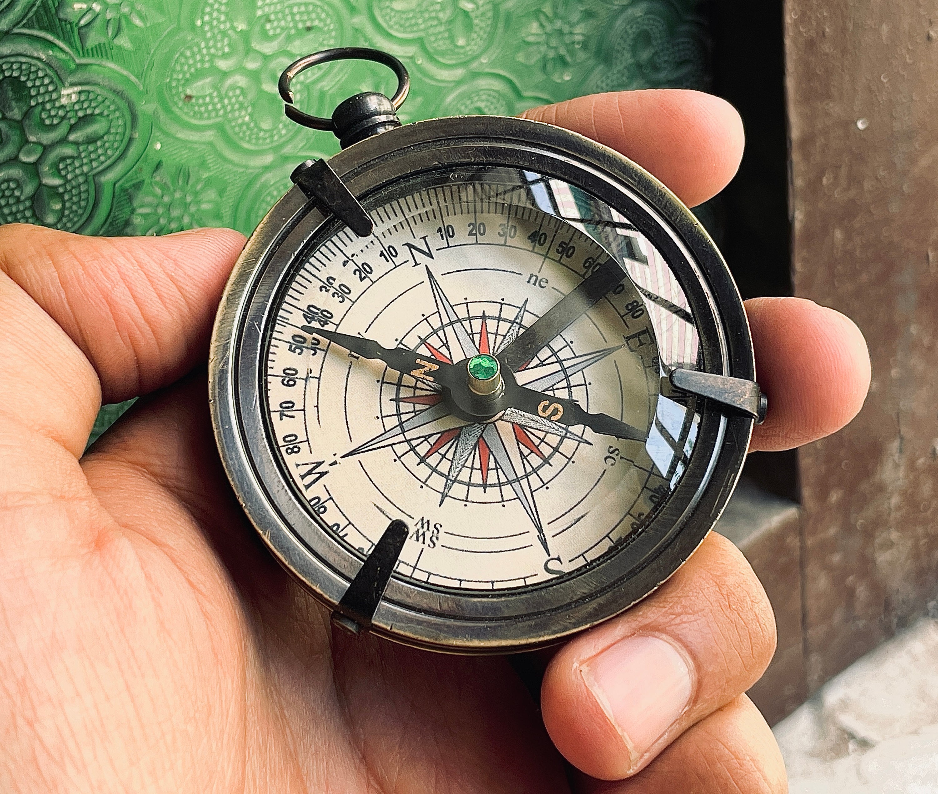 Londonderry Line Reproduction Compass, Antique Finish view 2