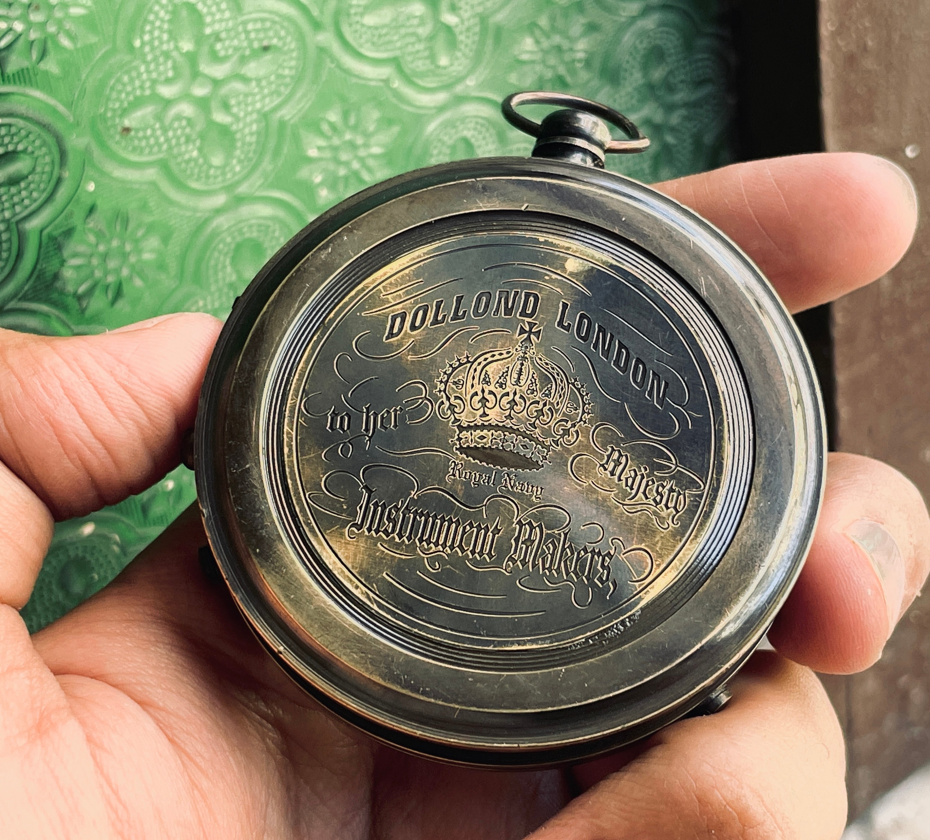 Londonderry Line Reproduction Compass, Antique Finish view 3