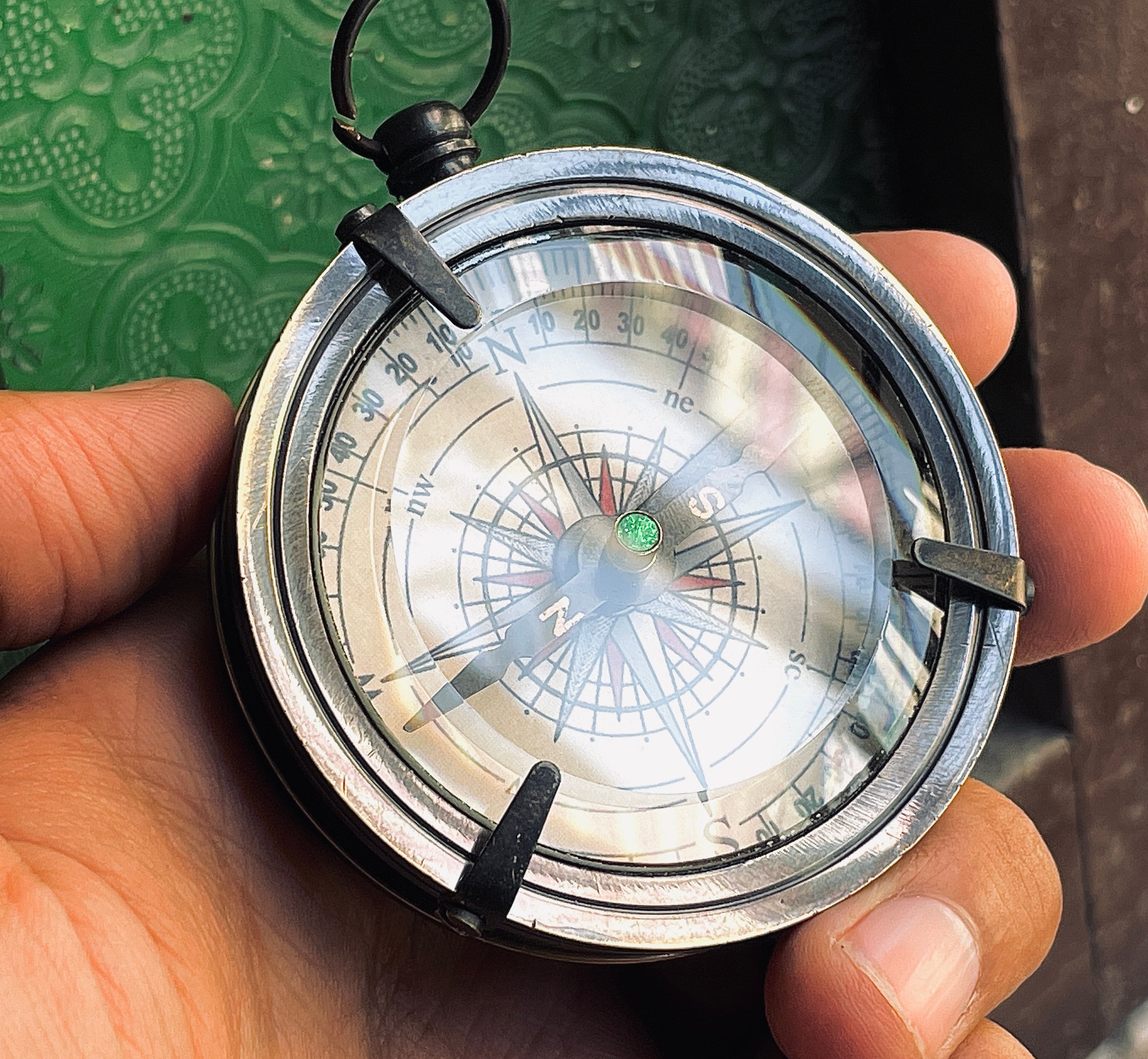 Londonderry Line Reproduction Compass, Antique Finish view 4