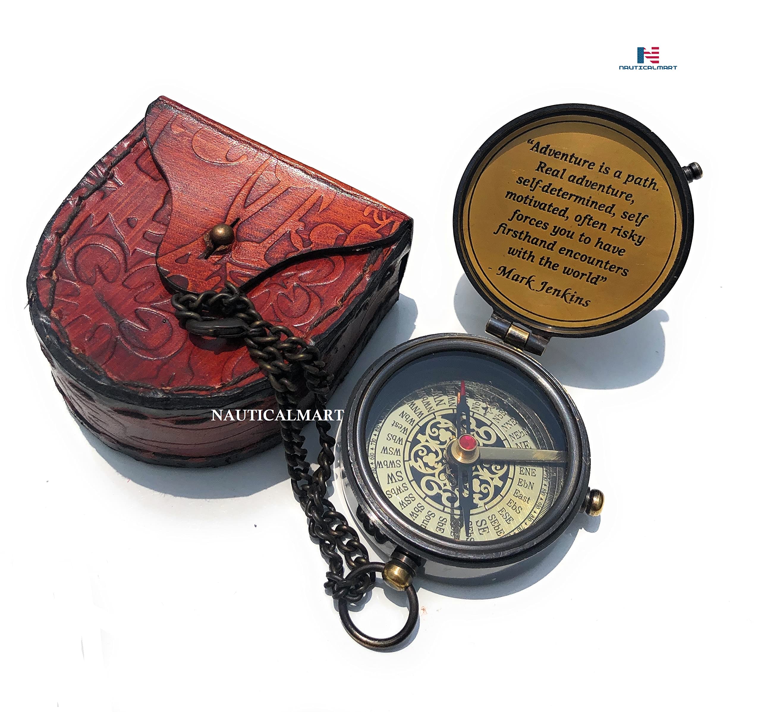 Eagle Scout Compass, Leather Case view 2