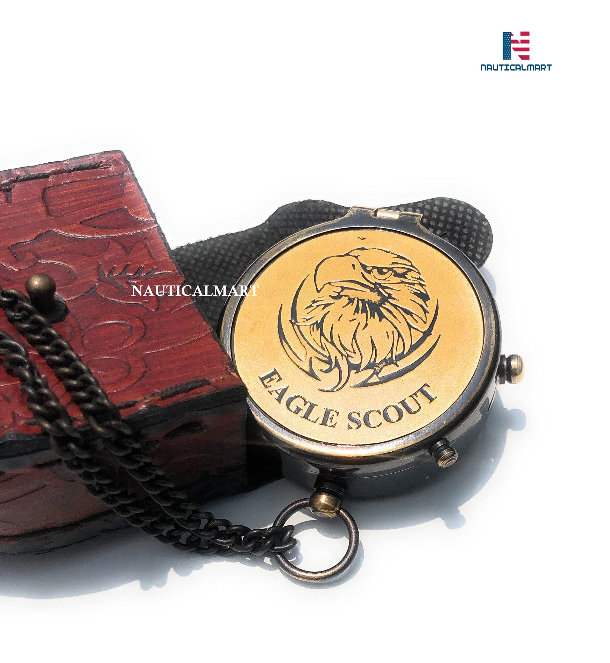 Eagle Scout Compass, Leather Case view 6