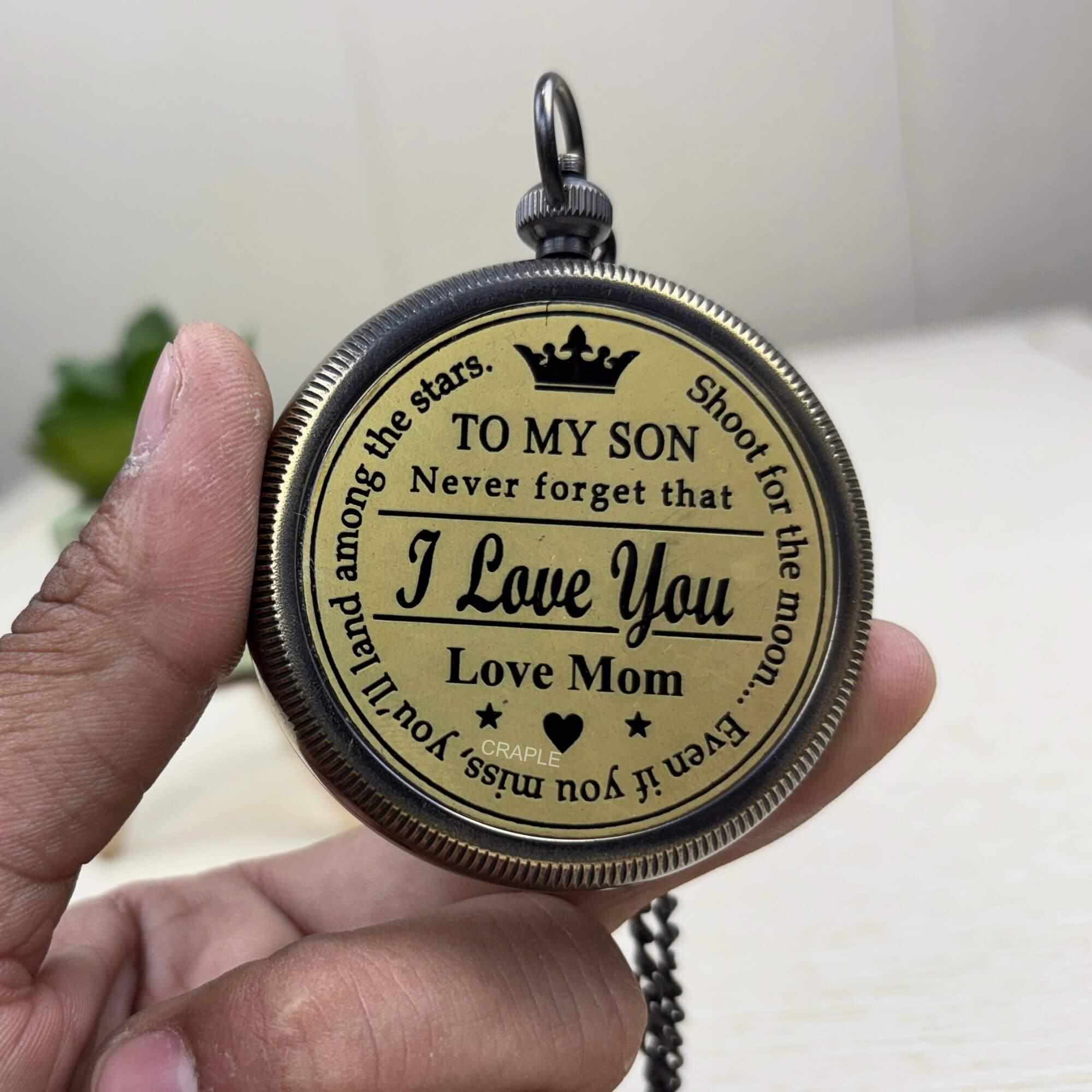 To My Son Compass, Antique Finish view 6