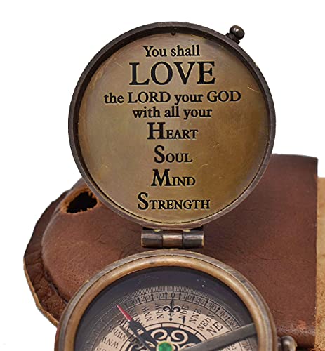Jeremiah 29:11 Compass, Leather Case view 6