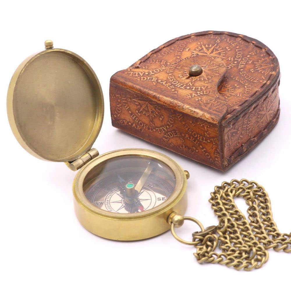Joshua 1:9 Compass, Leather Case view 5
