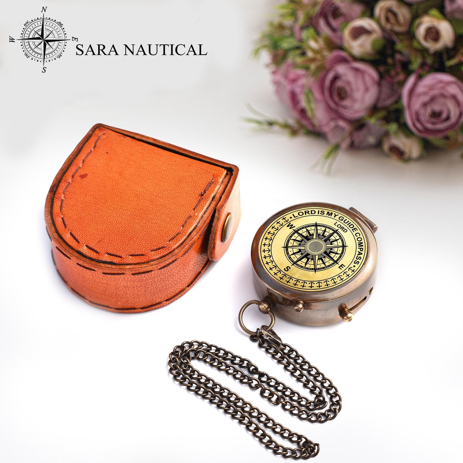 Jeremiah 29:11 Compass, Leather Case view 5