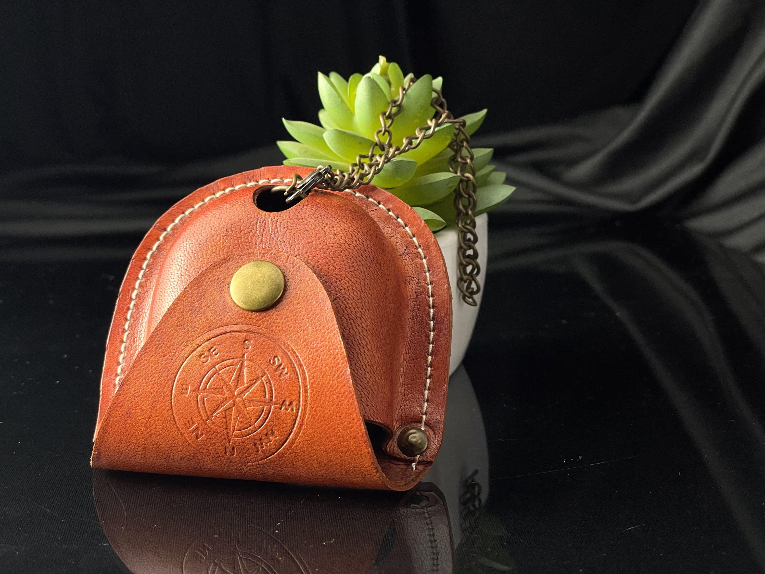 Religious Compass, Leather Case view 3
