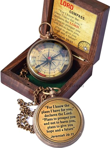 Jeremiah 29:11 Compass, Wooden Box view 2