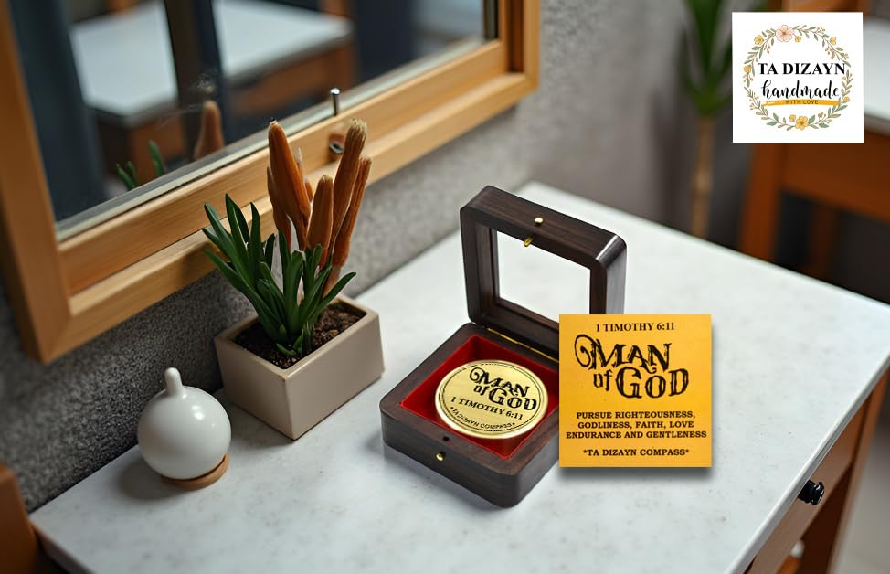 Man of God Compass, Wooden Box view 5
