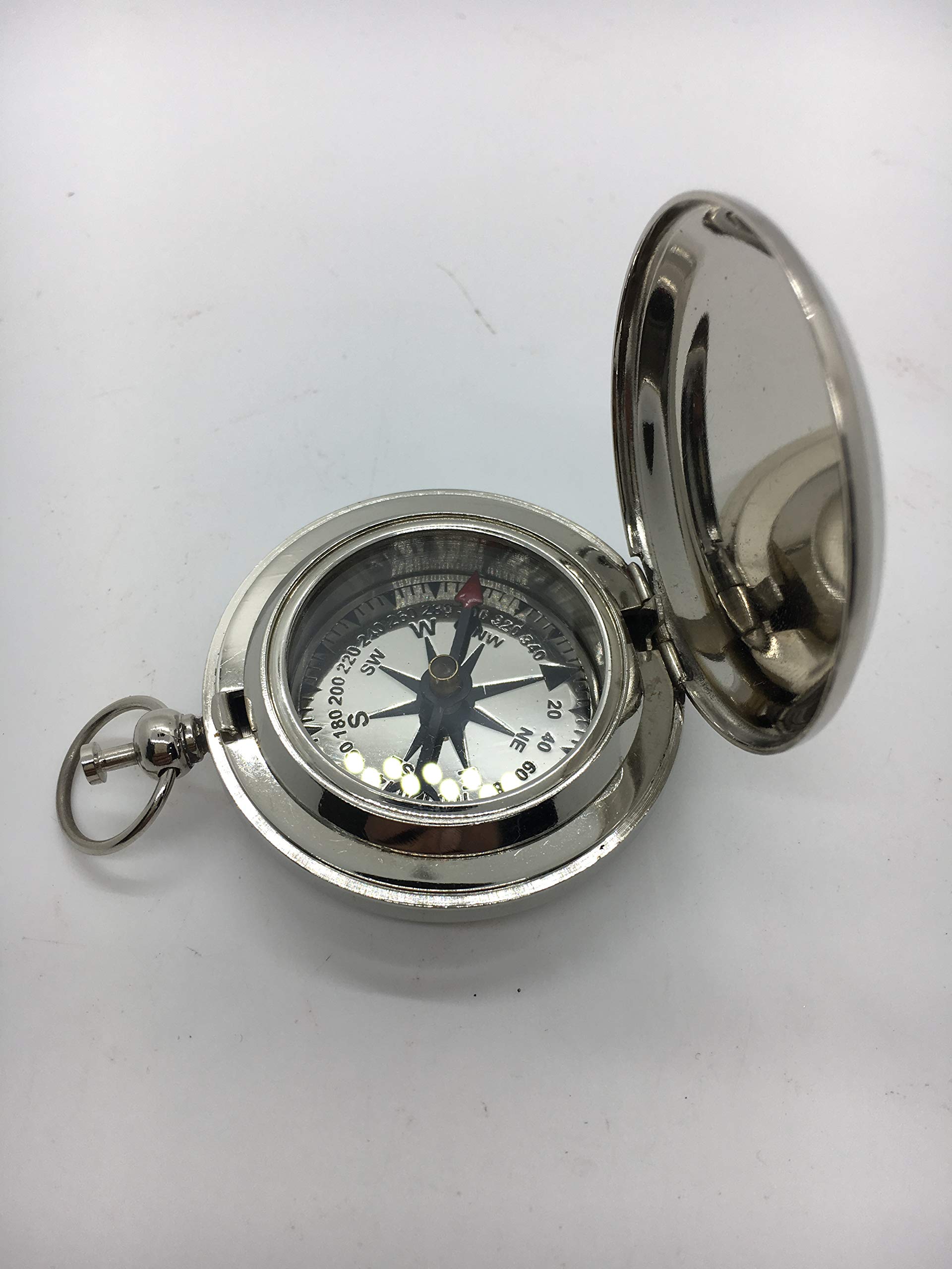 Push Button Compass, Nickel-Plated view 2