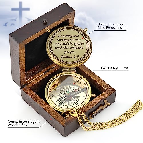 God Is My Guide Compass, Wooden Box view 4