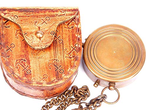 Robert Browning Quote Compass, Leather Case view 4