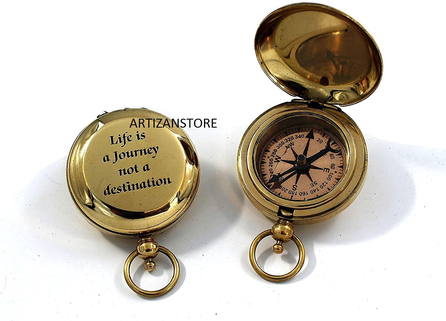 It's the Journey Compass, Polished Brass view 2