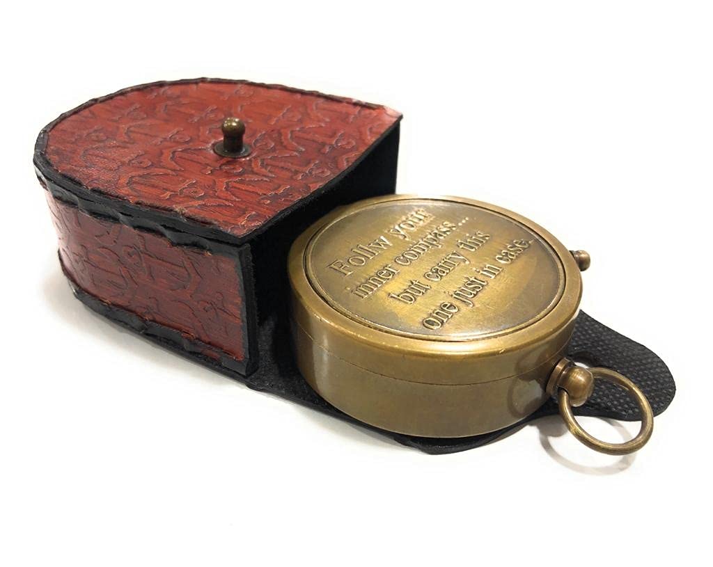 Motivational Compass, Leather Case view 2