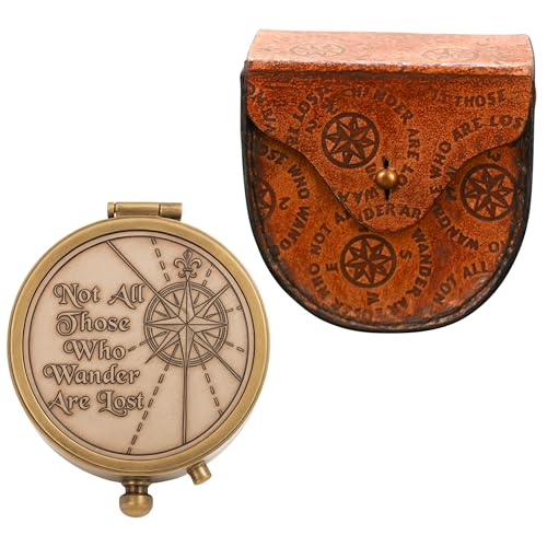 Tolkien Quote Compass, Leather Case view 2